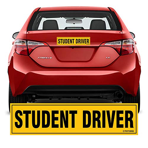 TOTOMO Student Driver Magnet for Car - Large 12'x3' Magnetic Reflective Vehicle Safety Sign for New Rookie Learner Drivers Removable Bumper Sticker Please Be Patient