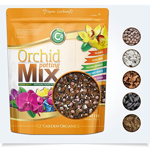 Orchid Potting Mix - Made in USA - Premium Grade Recipe for Proper Root Development - Phalaenopsis, Cattleyas, Dendrobiums, Oncidiums and More! Fir Bark, Charcoal, Coconut Husk, Clay Pebbles