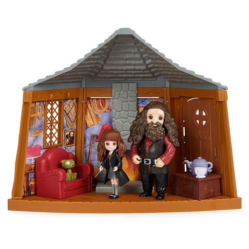 Wizarding World Harry Potter, Magical Minis Hagrid’s Hut Playset with 2 Figures and 9 Doll Accessories, Kids Toys for Ages 6 and up