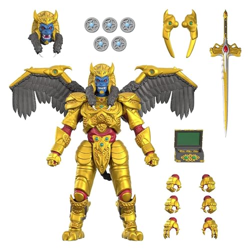 Super7 Ultimates Mighty Morphin Power Rangers Goldar - 8' Power Rangers Action Figure with Accessories - Super7 Classic TV Show Collectibles and Retro Toys