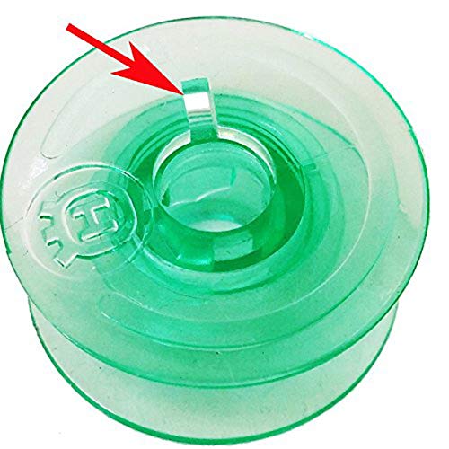 YICBOR Green Bobbins for Husqvarna Viking #4131825-45 4123078-G (Green bobbins(25/box))