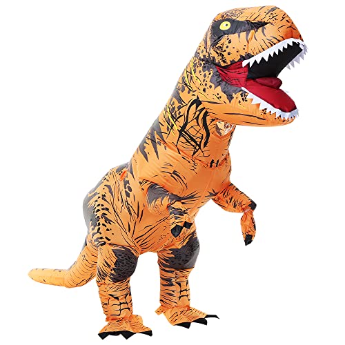 YOOVL Inflatable Dinosaur Costume Adult, Dinosaur Inflatable Costume for Adult, Blow Up Dinosaur Costume for Halloween Cosplay Party Christmas