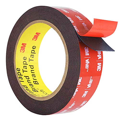 Double Sided Tape Heavy Duty, Adhesive Mounting Tape Waterproof, 16.4 FT x 0.94 IN, Strong Foam Tape for Walls, Automotive, Home Office Decor, Made of 3M VHB Tape (Pack of 1)