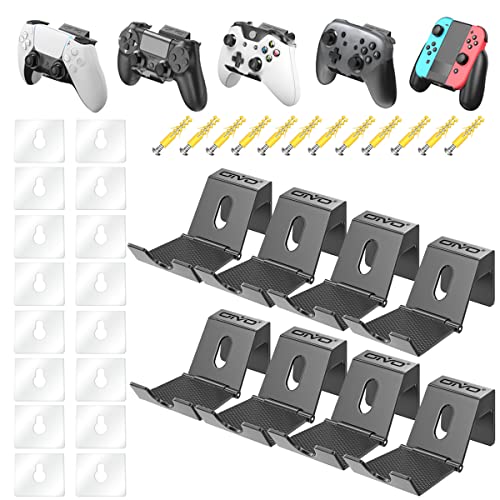 OIVO Controller Wall Mount Holder for PS3/PS4/PS5/Xbox 360/Xbox One/S/X/Elite/Series S/Series X Controller, Pro Controller, Upgraded Adjustable Wall Mount for Video Game Controller&Headphones-8 Pack
