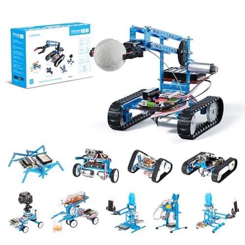 Makeblock mBot Ultimate 10 in 1 Robot Building Toys, Robotics Kit App Remote Control Robot Toys Compatible with Arduino C & Raspberry Pi, STEM Educational DIY Robot Arm Kit Gift for Teenagers & Adults