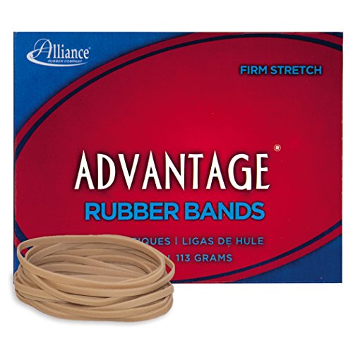 'Alliance Rubber 26339 Advantage Rubber Bands Size #33, 1/4 lb Box Contains Approx. 150 Bands (3 1/2'' x 1/8'', Natural Crepe)', beige