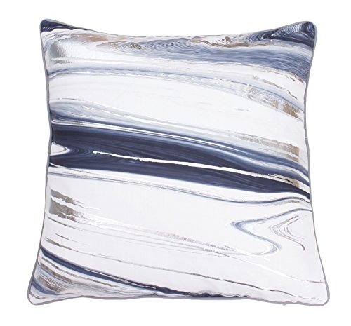 Thro by Marlo Lorenz Gray Flannel Silver Kia Marble Raised Foil Pillow