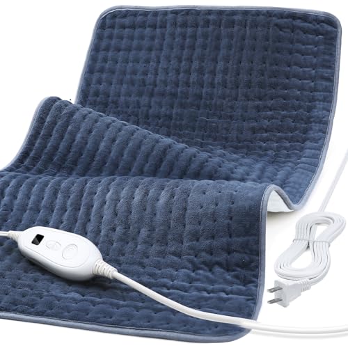 Heating Pad for Back Pain Relief, 17' X 33' XXX-Large Heating Pads for Cramps,Electric Heating Pad Xl with 6 Fast Heating Settings,Moist Dry Heat Options,Auto-Off,Machine Washable