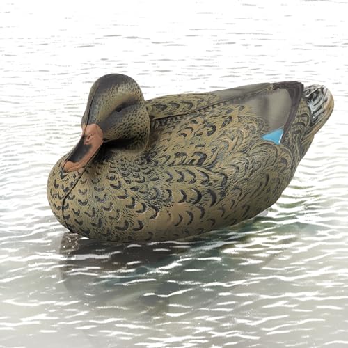 GIGYES Floating Gadwall Duck Decoys, Teal Duck Decoys, Ultra Realistic Female Mallard Duck Decoys for Hunting Fans