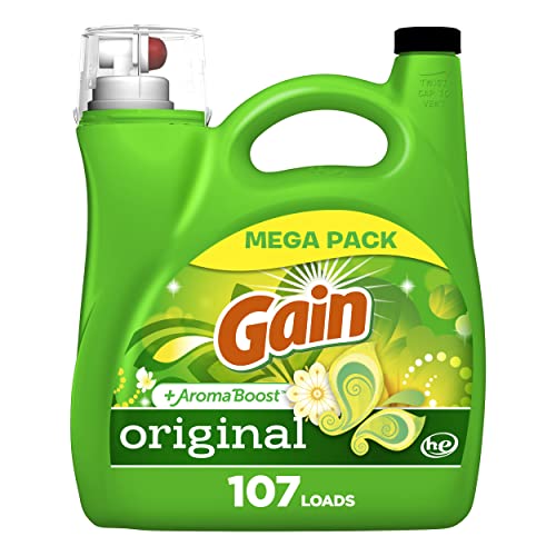 Gain + Aroma Boost Liquid Laundry Detergent Original Scent 107 Loads 154 oz HE Compatible
