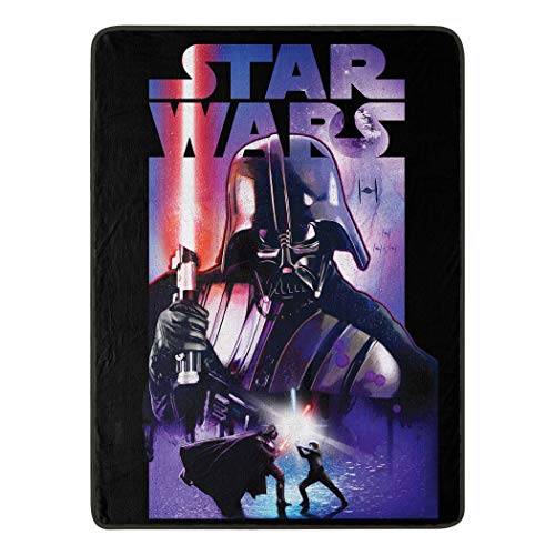 Northwest Star Wars Micro Raschel Throw Blanket, 46' x 60', Darth Night