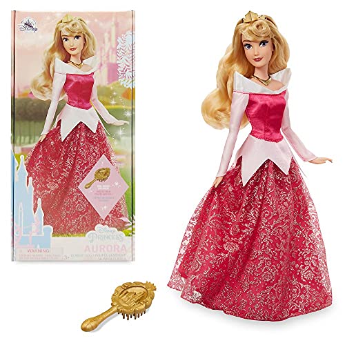 Disney Princess Aurora Classic Doll from Sleeping Beauty, 111⁄2 Inches, Molded Brush, Posable - Ages 3+