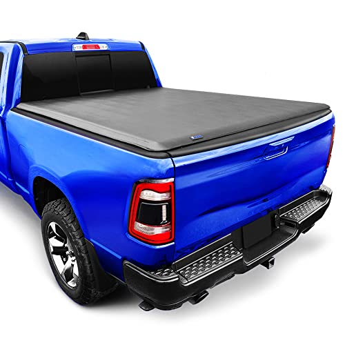 Tyger Auto T1 Soft Roll-up Truck Bed Tonneau Cover Compatible with 2019-2024 Ram 1500 New Body (NOT FIT 19-23 Classic) | 5'7' (67') Bed | TG-BC1D9046