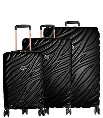 Delsey Paris Alexis Lightweight Luggage 3 pc Set, Expandable Spinner Double Wheel Hardshell Suitcases with TSA Lock
