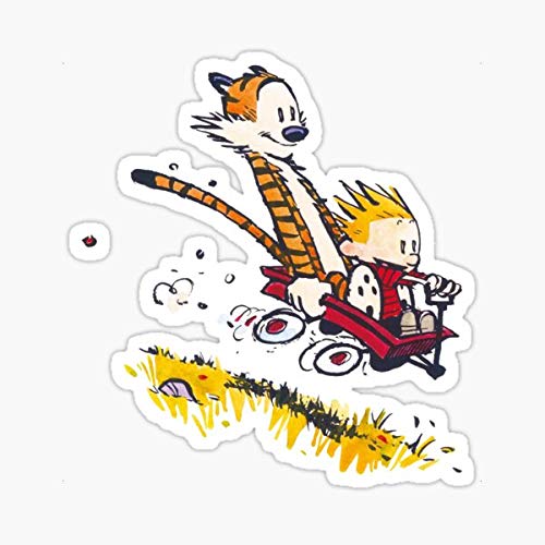 Calvin and Hobbes Bill Watterson Sticker - Sticker Graphic - Auto, Wall, Laptop, Cell, Truck Sticker for Windows, Cars, Trucks