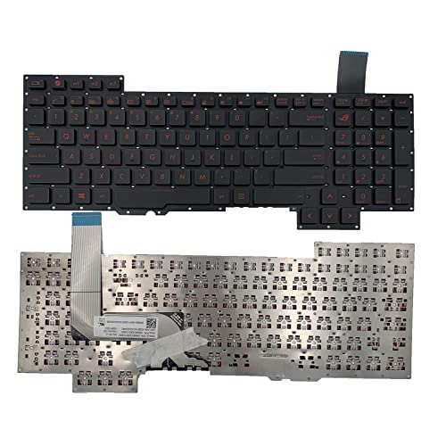 Laptop Replacement US Layout Keyboard for ASUS Rog G751 G751J G751JT G751JL G751JY G751JM G751JL-WH71(WX) G751JT-DH72 G751JT-CH71 G751JT-DB73 red Letter Black