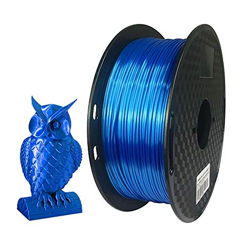 Silk Sapphire Blue PLA 3D Printer Filament 1.75 mm 1KG 2.2 LBS Spool 3D Printing Material Shine Silky Shiny Metallic Blue Metal CC3D PLA Filament