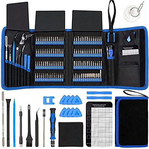 Pardarsey Screwdriver Sets 142-Piece Electronics Precision Screwdriver with 120 Bits Magnetic Repair Tool Kit Compatible For iPhone, MacBook, Computer, Laptop, PC, Tablet, PS4, Xbox, Nintendo