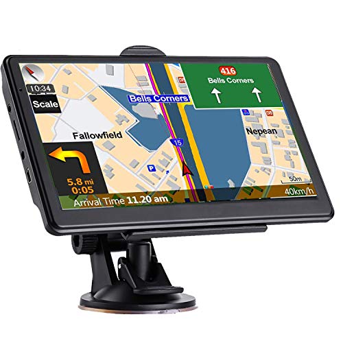 GPS Navigation for Car, Latest 2024 Map,7 inch Touch Screen Real Voice Spoken Turn-by-Turn Direction Reminding Navigation System for Cars, Vehicle GPS Satellite Navigator with(Free Lifetime Updates)