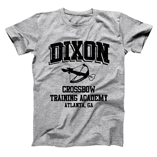 USA Direct Daryl Dixon Crossbow Training Academy Walking Dead Zombie Mens Shirt Large Gray