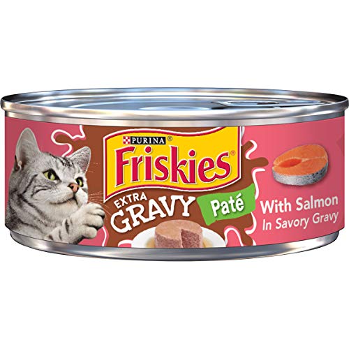 Purina Friskies Wet Cat Food Extra Gravy Pate With Salmon in Savory Gravy - (Pack of 24) 5.5 oz. Cans