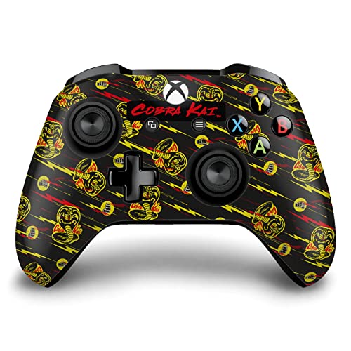 Head Case Designs Officially Licensed Cobra Kai Mixed Logos Iconic Vinyl Sticker Gaming Skin Decal Cover Compatible with Xbox One S/X Controller