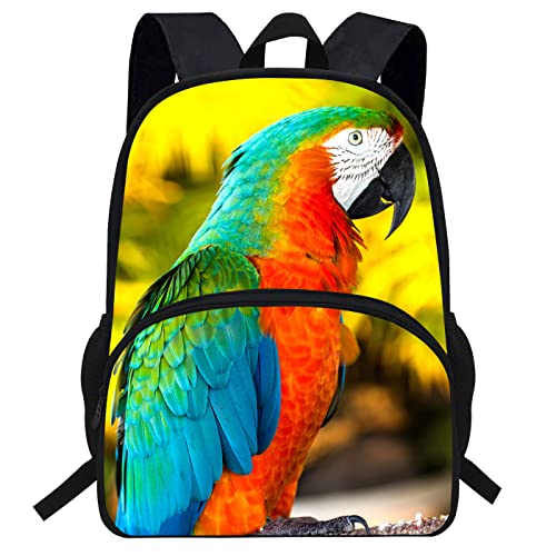 VEEWOW 16-Inch Parrot Backpack For Kids Schoolbag For Teens Girls Boys Animal Bag (D968)