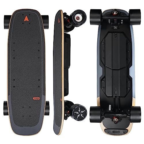 MEEPO Electric Skateboard, 28 MPH Top Speed, 11 Miles Range,4 Speed Smooth Brakes with Remote,330 Pounds Max Load, Maple Cruiser for Adults and Teens, Mini5