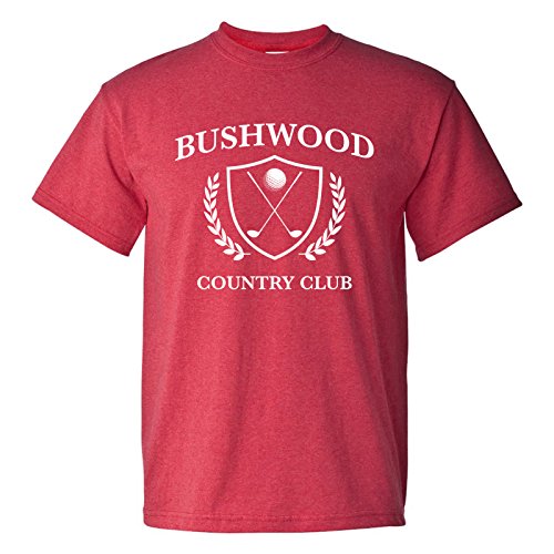 UGP Campus Apparel Bushwood Country Club - Funny Golf Golfing T Shirt - Large - Heather Red