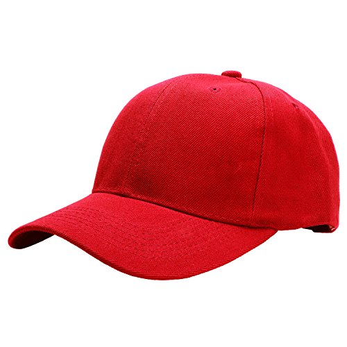 Falari Baseball Cap Adjustable Size for Running Workouts and Outdoor Activities All Seasons (1pc Red)