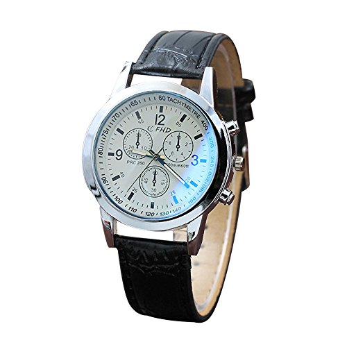 Bokeley Big Watches! Men's Belt Sport Quartz Hour Wrist Analog Watch (B)