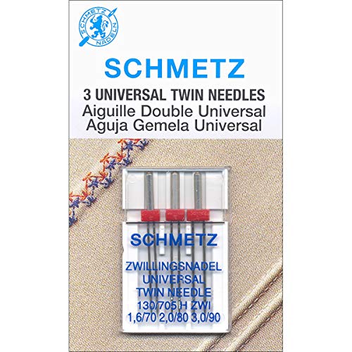 SCHMETZ Twin (130/705 H ZWI BR) Sewing Machine Needles - Carded - Assortment