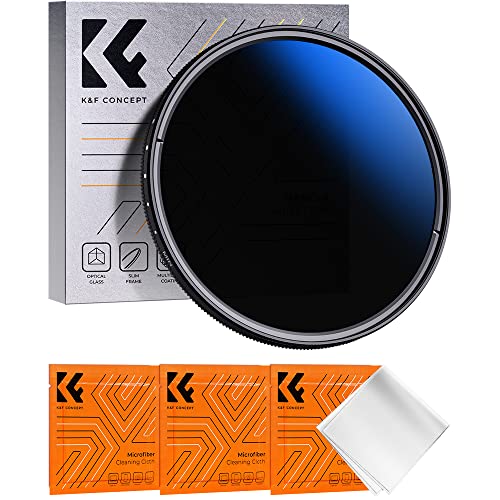 K&F Concept 77mm Variable ND Lens Filter ND2-ND400 (1-9 Stops) 18 Multi-Layer Coatings Adjustable Neutral Density Ultra Slim Lens Filter for Camera Lens (K-Series)
