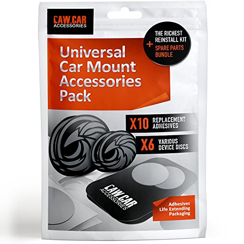The Richest Replacement Pack for Any Magnetic Car Mount - PopSocket Compatible Metal Phone Plates (Discs) and 3M Adhesive Stickers in Unique Adhesives Life Extending Packaging