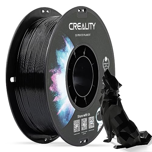 Official Creality PETG 3D Printer Filament 1.75mm 1KG (2.2lbs), High Precision Strong Toughness, Odorless Better Flow Moistureproof 3D Printing Ender Filament(Black)
