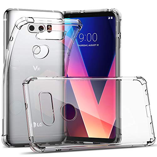 CASEVASN TPU for LG V30/LG V30S/LG V30 Plus/LG V30S ThinQ/LG V35/LG V35 ThinQ Case Clear, Ultra Slim Thin Anti-Scratches Flexible TPU Gel Rubber Soft Skin Silicone Protective Case Cover (Clear)