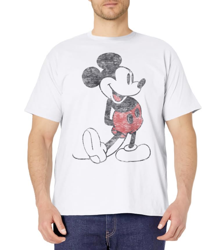 Disney Mickey & Friends Mickey Mouse Vintage Portrait Short Sleeve T-Shirt Small