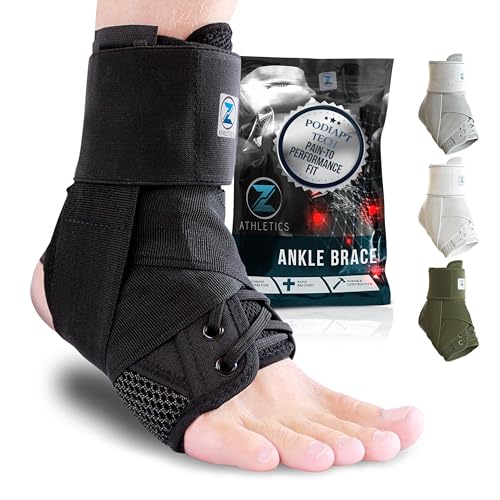 Zenith Ankle Brace, Lace Up Adjustable Support – for Running, Basketball, Injury Recovery, Sprain! Ankle Wrap for Men, Women, and Children