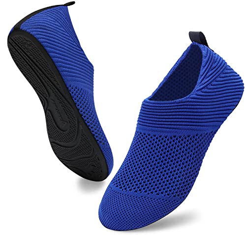 ANLUKE Water Shoes for Womens Mens Summer Barefoot Shoes Quick Dry Aqua Socks for Beach Swim Yoga (38/39, KBlue)