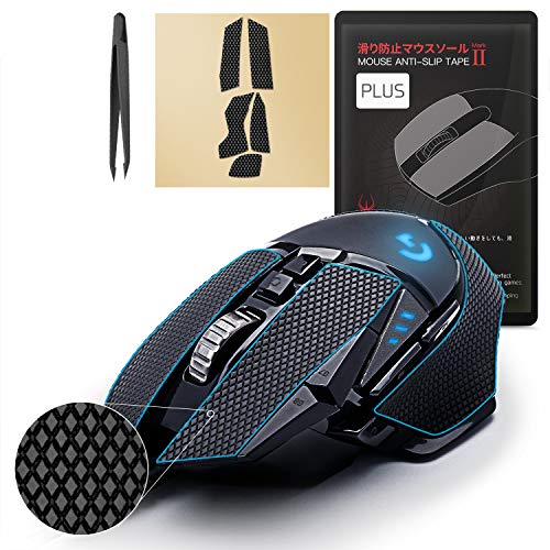 Hotline Games [Grip Upgrade] 2.0 Plus Anti Slip Grip Tape Compatible with Logitech G502 Wired/ G502 Wireless Gaming Mouse Skins,Sweat Resistant,Cut to Fit,Easy to Apply,Professional Mice Upgrade