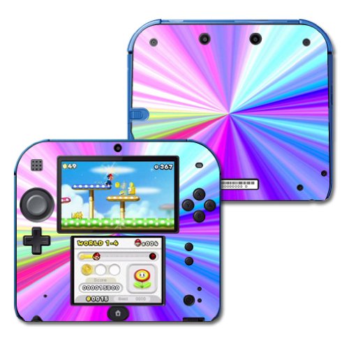 MightySkins Skin Compatible with Nintendo 2DS - Rainbow Zoom | Protective, Durable, and Unique Vinyl Decal wrap Cover | Easy to Apply, Remove, and Change Styles | Made in The USA