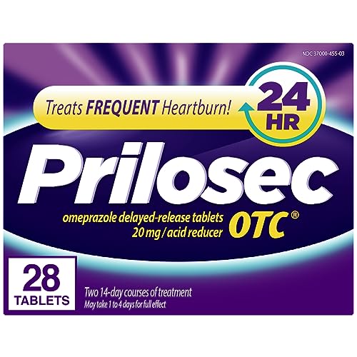 Prilosec OTC Frequent Heartburn Medicine and Acid Reducer Tablets 28 Count (OLD)
