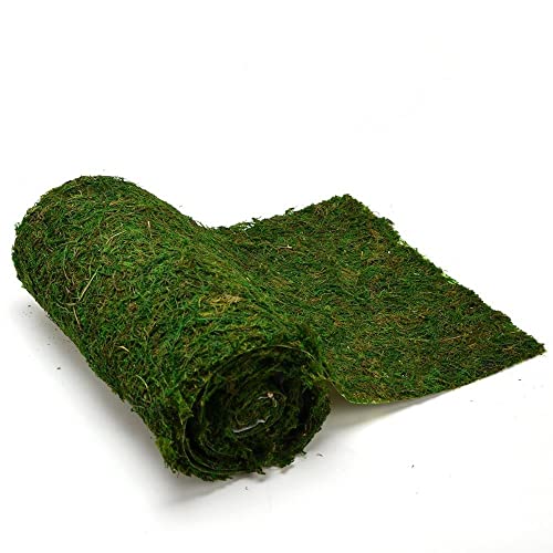 Byher Dried Moss Table Runner for Party Garden Decoration, Dark Green 30cm X 180cm ( 12' x 71' )