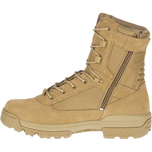 Bates Men's 8' Ultralite Tactical Sport Side Zip Military Boot, Coyote, 9.5