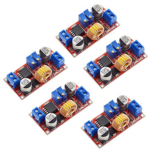 5pcs Lithium Battery Charger Module Board 5A DC naar DC CC CV LED Driver Step Down Buck Converter Board Constant Current Voltage XL4015 (XL4015)