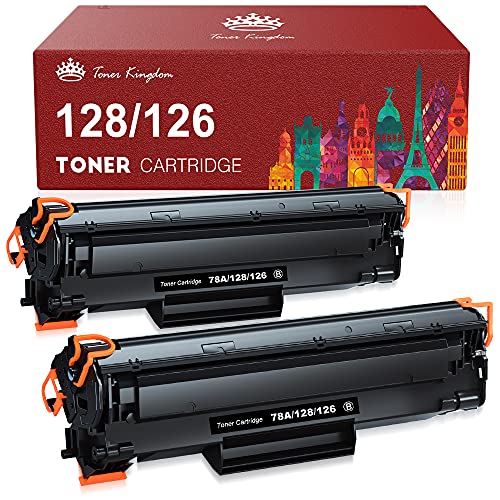 Toner Kingdom Compatible Toner Cartridge Replacement for Canon 128 CRG128 126 ImageCLASS D530 MF4770N MF4890DW D550 MF4880DW LBP6230DW MF4450 D560 Faxphone L100 L190 Laser Printer(Black,2-Pack)