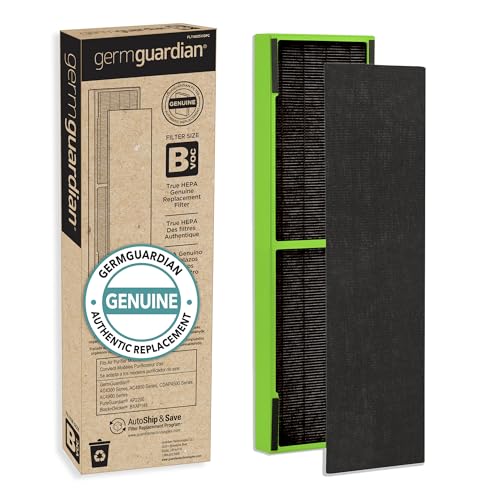 GermGuardian Filter B Toxin Clear HEPA Genuine Replacement Filter, Removes 99.97% of Pollutants, Common VOCs, Household Toxins, AC4825, AC4800 Series, AC4900, CDAP4500, AP2200, Black/Green, FLT4825VO