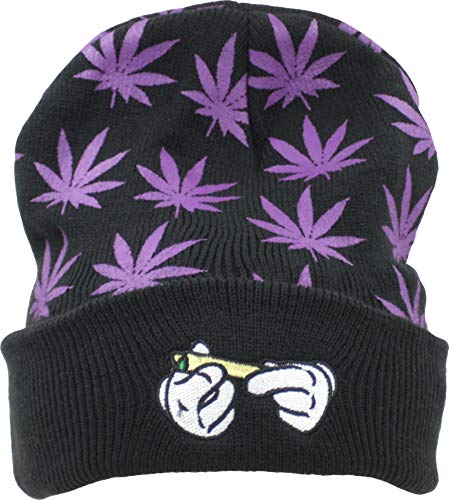 UTALY Weed Marijuana Beanies-Hat Rolling-Up Skully Cap (Style 02)