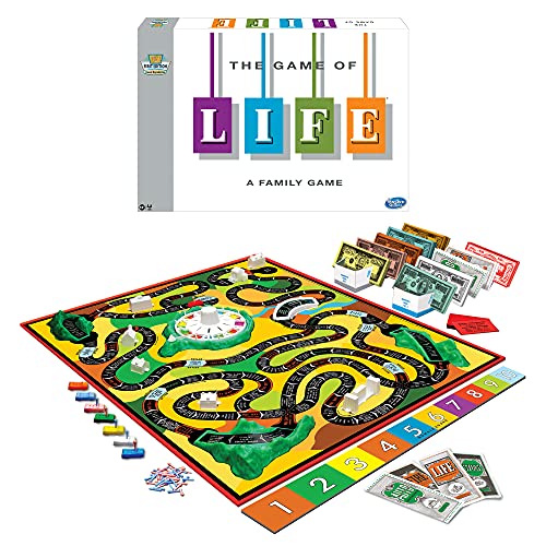 The Game Of Life With 1960 Artwork & Gameplay, Winning Moves Games USA, Classic Game: Original 1960's Version, Spinner, Mountains, Insurance, Career Options, Marriage, etc. 2-6 Players Age 10+