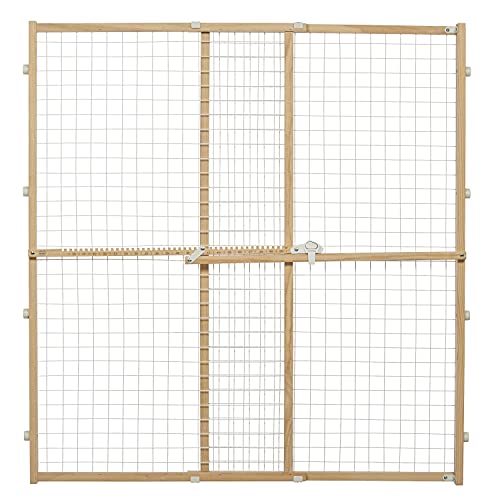 MidWest Homes for Pets Wire Mesh Pet Safety Gate, 44 Inches Tall & Expands 29-50 Inches Wide, Large